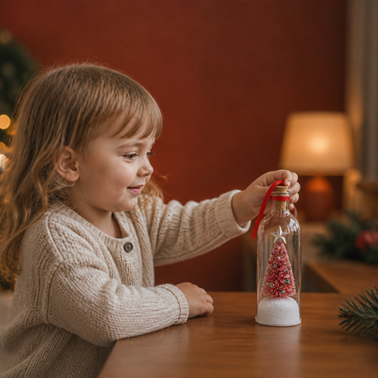 Recordable Christmas Message-in-a-Bottle Ornament with Voice Playback