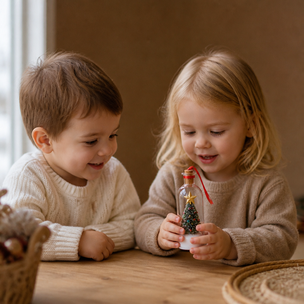 Recordable Christmas Message-in-a-Bottle Ornament with Voice Playback