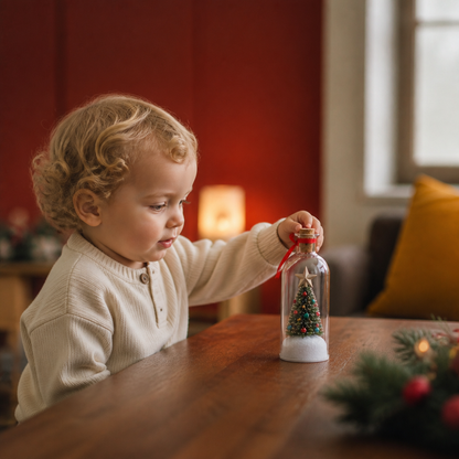Recordable Christmas Message-in-a-Bottle Ornament with Voice Playback