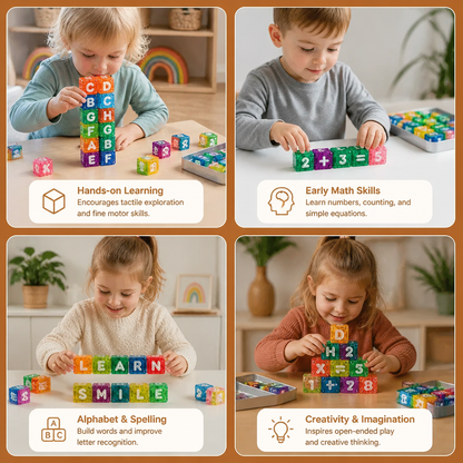 40-Piece Magnetic Letters & Numbers Learning Set – Montessori STEM Toy for Kids