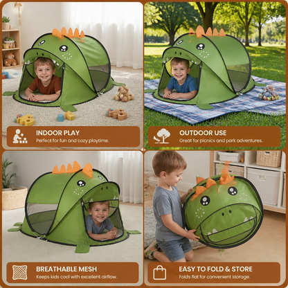 Foldable Dino Play Tent for Kids – Perfect for Warm Days & Cozy Playtime