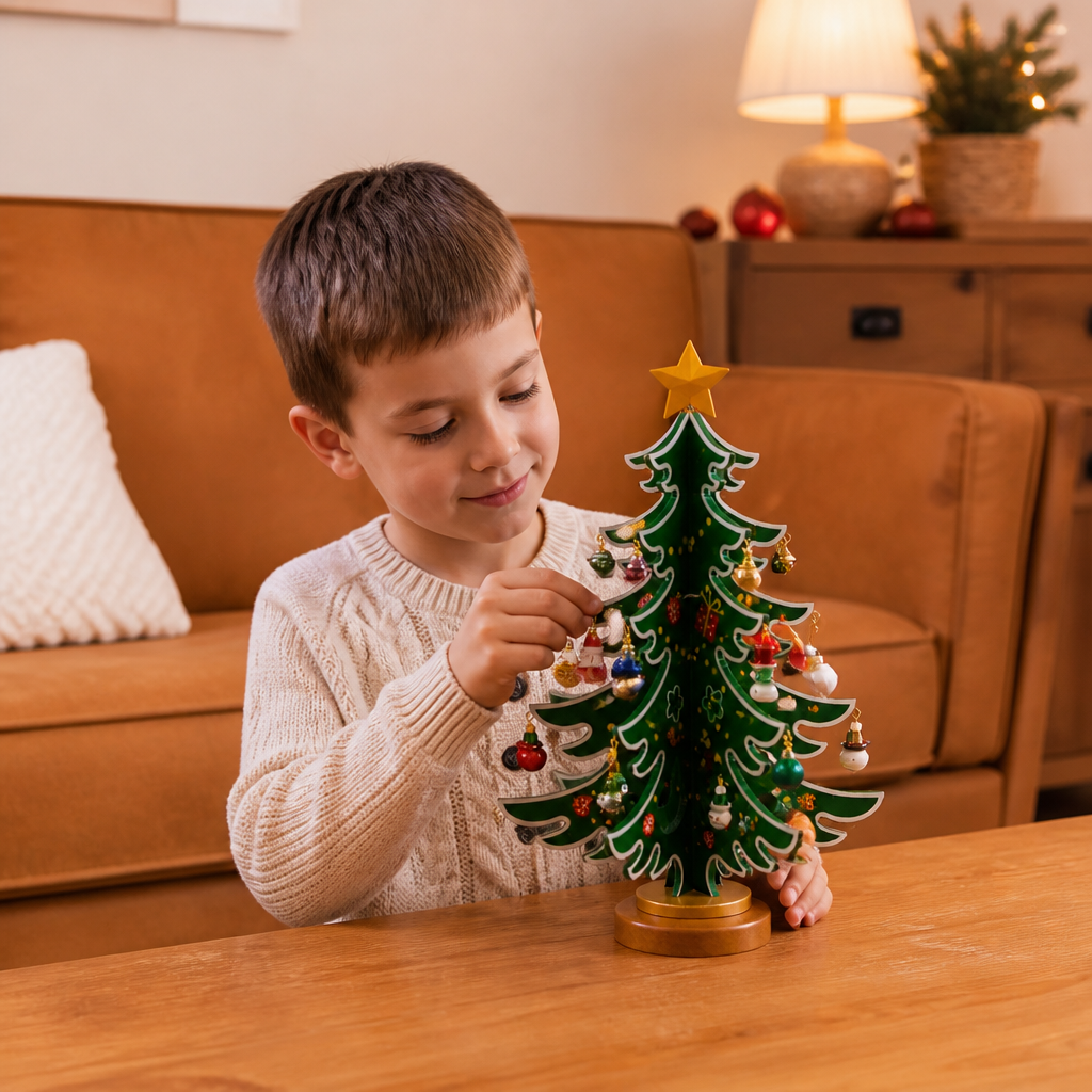 24-Day Mini Christmas Tree Ornament Advent Calendar for Kids