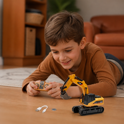 1:64 Scale RC Construction Vehicles – Forklift, Excavator, Dump Truck & Bulldozer