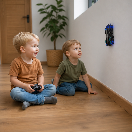 Remote Control Wall-Climbing Car with LED Lights