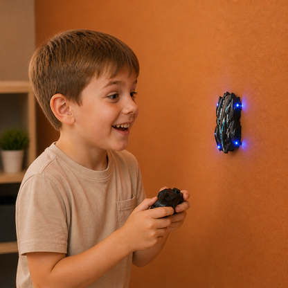 Remote Control Wall-Climbing Car with LED Lights