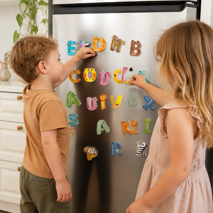 Animal Alphabet & Number Fridge Magnets – Kids’ Spelling and Learning Set