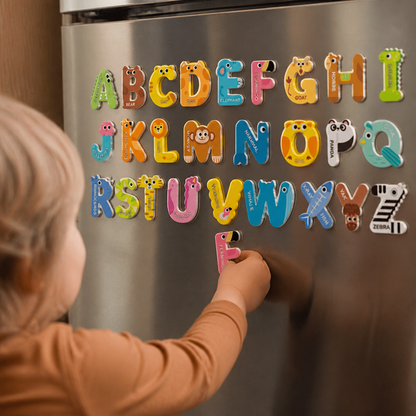Animal Alphabet & Number Fridge Magnets – Kids’ Spelling and Learning Set