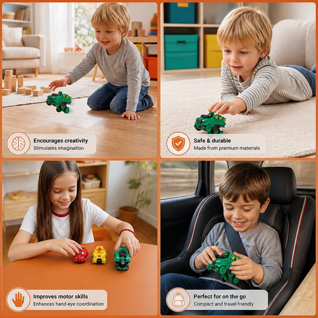 Jumping Transforming Racing Car Toy