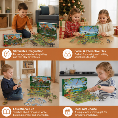 24-Day Dinosaur Toy Advent Calendar with Surprise Figures