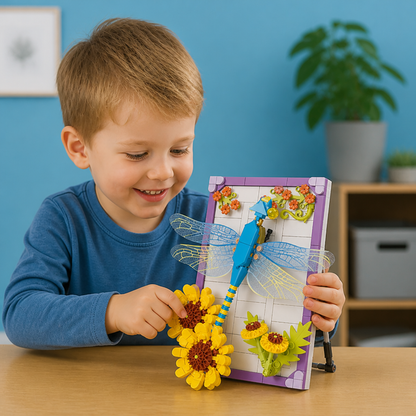 DIY 3D Nature Frame Building Blocks Set – Flowers & Insects