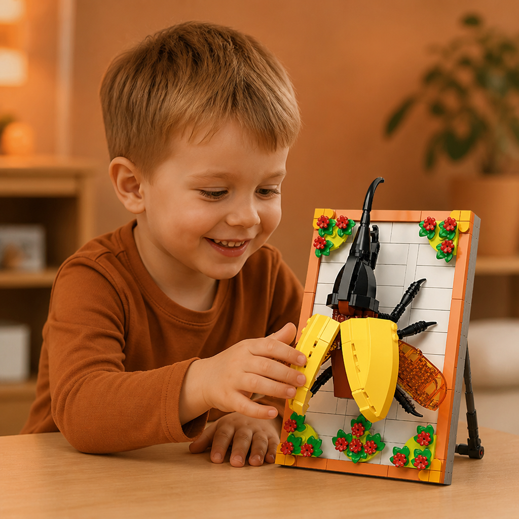DIY 3D Nature Frame Building Blocks Set – Flowers & Insects