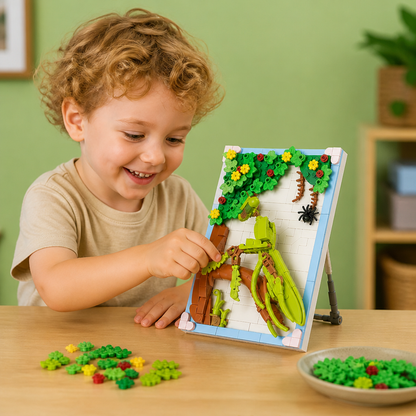 DIY 3D Nature Frame Building Blocks Set – Flowers & Insects