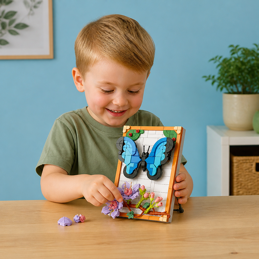 DIY 3D Nature Frame Building Blocks Set – Flowers & Insects