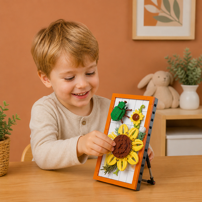 DIY 3D Nature Frame Building Blocks Set – Flowers & Insects