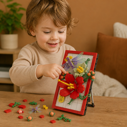 DIY 3D Nature Frame Building Blocks Set – Flowers & Insects