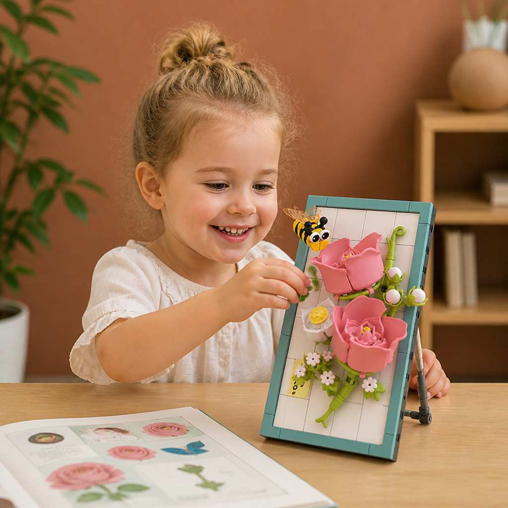 DIY 3D Nature Frame Building Blocks Set – Flowers & Insects