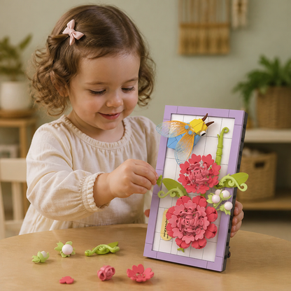 DIY 3D Nature Frame Building Blocks Set – Flowers & Insects