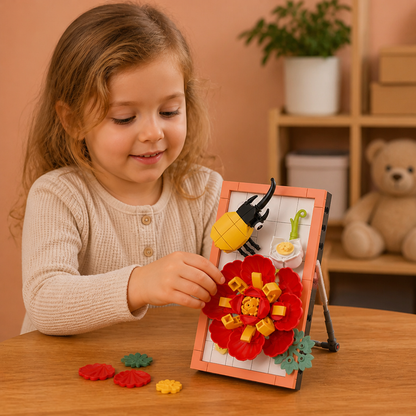 DIY 3D Nature Frame Building Blocks Set – Flowers & Insects