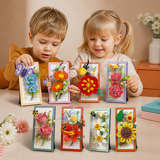 DIY 3D Nature Frame Building Blocks Set – Flowers & Insects