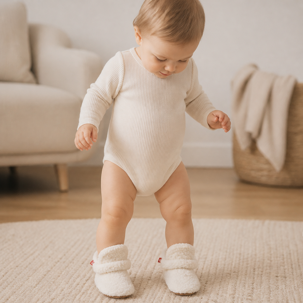 Warm & Cozy Sherpa Baby Booties for Winter