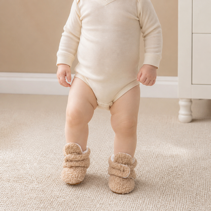 Warm & Cozy Sherpa Baby Booties for Winter