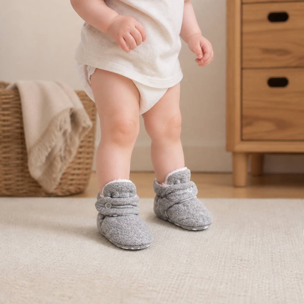 Warm & Cozy Sherpa Baby Booties for Winter