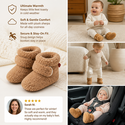 Warm & Cozy Sherpa Baby Booties for Winter