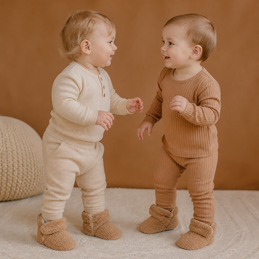 Warm & Cozy Sherpa Baby Booties for Winter