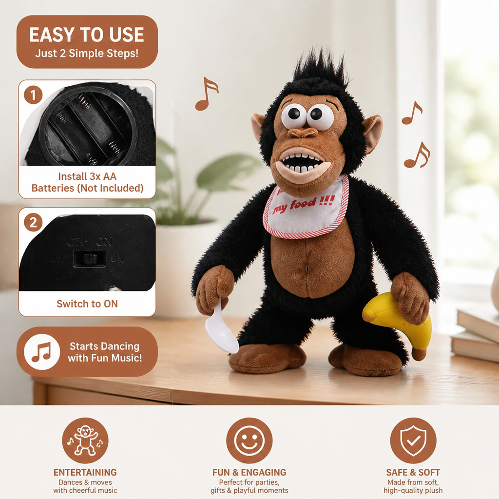 Dancing Banana Monkey Plush Toy