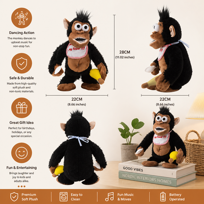 Dancing Banana Monkey Plush Toy