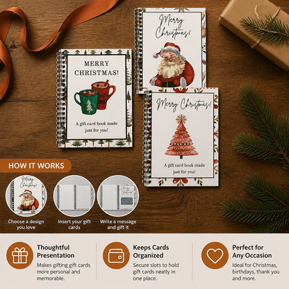 DIY Christmas Gift Card Book – Spiral-Bound Holiday Gift Organizer