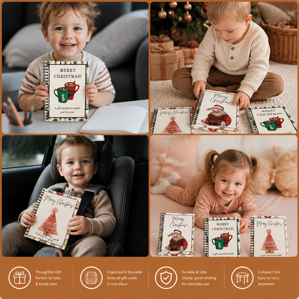 DIY Christmas Gift Card Book – Spiral-Bound Holiday Gift Organizer
