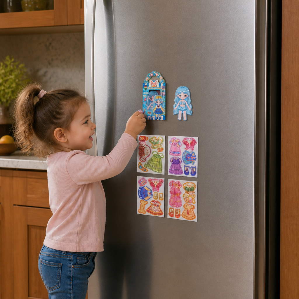 Princess Magnetic Dress-Up Set with 3D Stickers