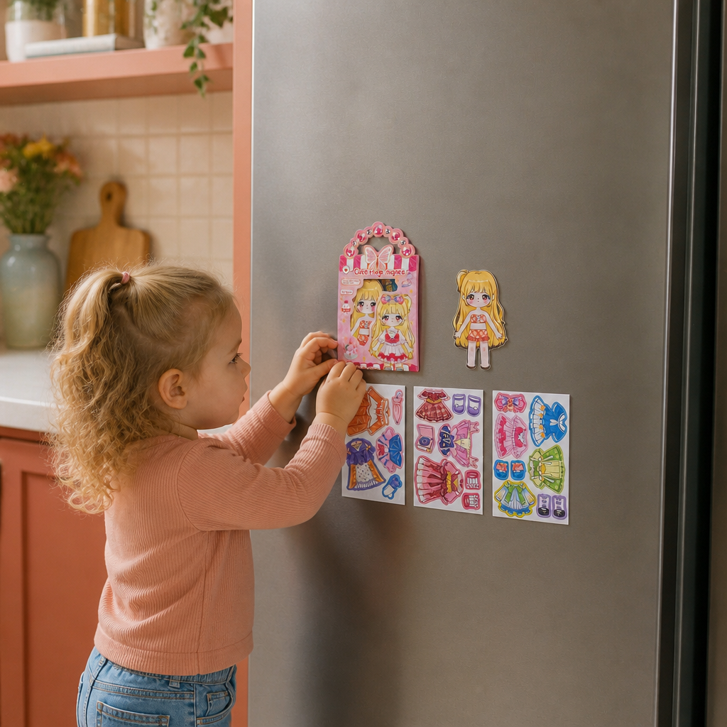 Princess Magnetic Dress-Up Set with 3D Stickers