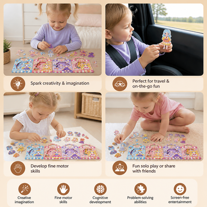 Princess Magnetic Dress-Up Set with 3D Stickers