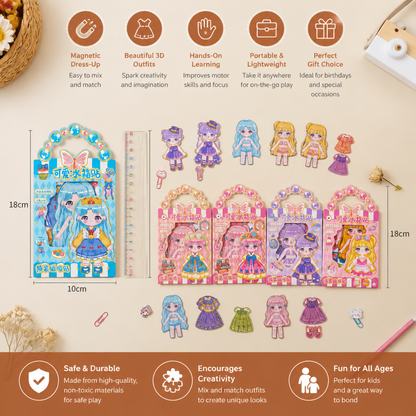Princess Magnetic Dress-Up Set with 3D Stickers