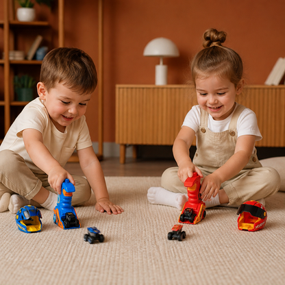 One-Click Monster Truck Launcher with Helmet & Handle Design