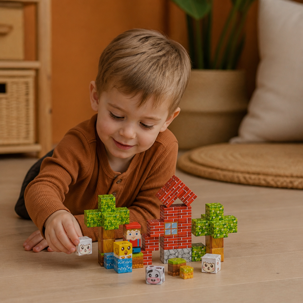 40-Piece Magnetic Building Blocks Set for Kids – Perfect for On-the-Go Fun