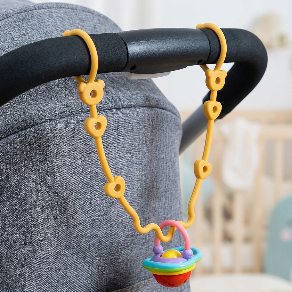 Silicone Baby Clip with Anti-Loss Protection – for Pacifiers & Toys (5 Pieces)