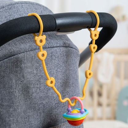 Silicone Baby Clip with Anti-Loss Protection – for Pacifiers & Toys (5 Pieces)