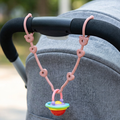 Silicone Baby Clip with Anti-Loss Protection – for Pacifiers & Toys (5 Pieces)