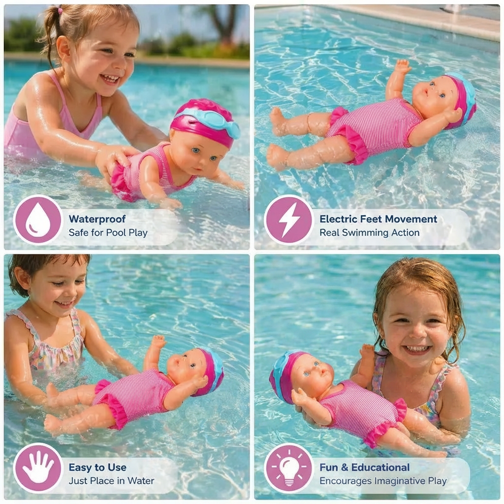 Swimming Baby Doll – Waterproof Electric Pool Toy for Kids