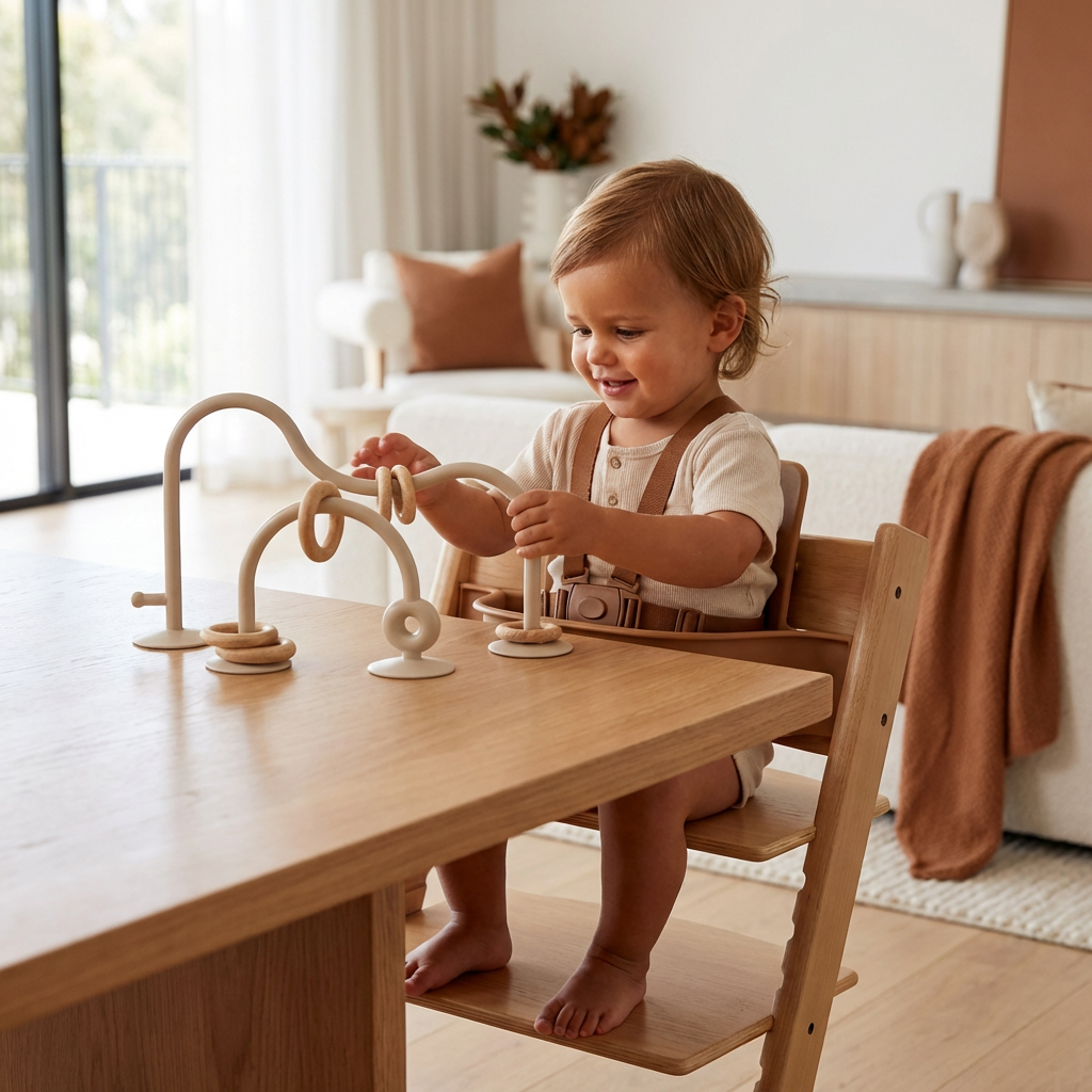 Silicone Baby Activity Toy – Suction Cup Learning Toy for Table & High Chair