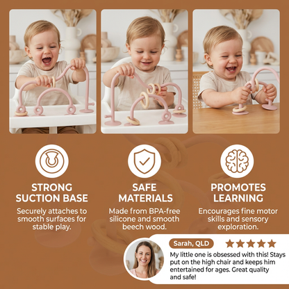 Silicone Baby Activity Toy – Suction Cup Learning Toy for Table & High Chair