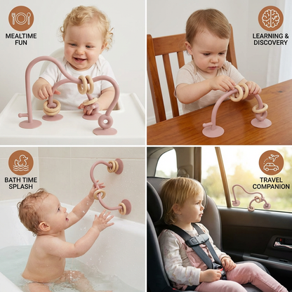 Silicone Baby Activity Toy – Suction Cup Learning Toy for Table & High Chair
