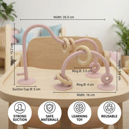 Silicone Baby Activity Toy – Suction Cup Learning Toy for Table & High Chair