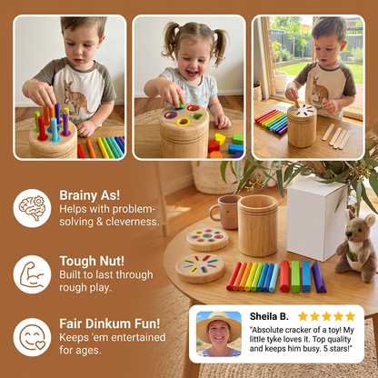 Montessori Wooden Colour & Shape Sorting Toy – Fine Motor Skills Learning Puzzle