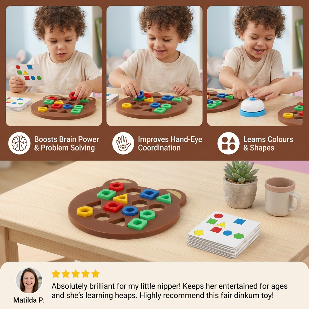 Color & Shape Matching Game for Kids – Interactive Learning Toy