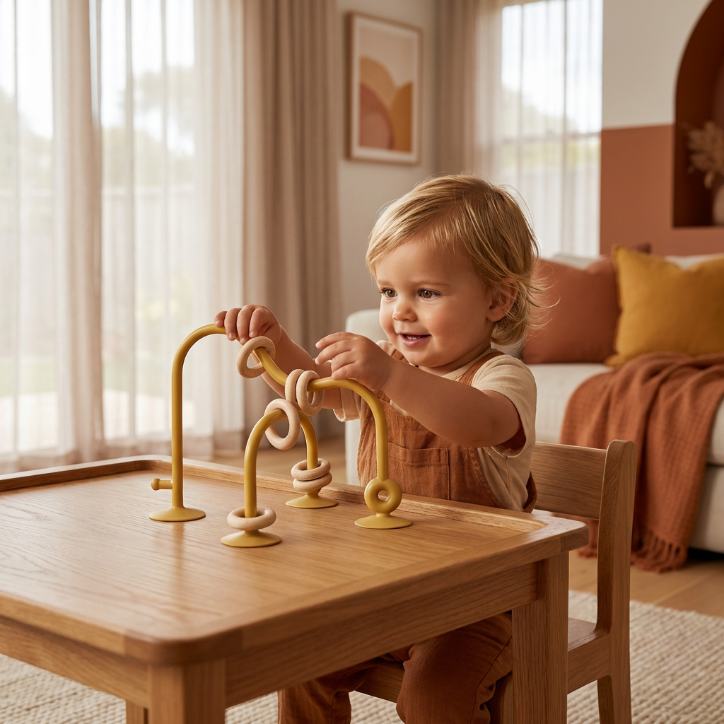 Silicone Baby Activity Toy – Suction Cup Learning Toy for Table & High Chair