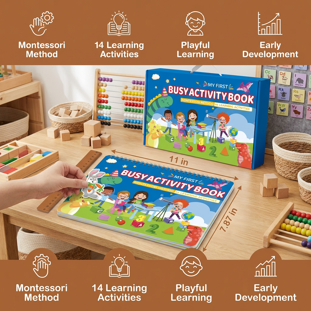 Montessori Activity Book for Kids – Playful Learning & Early Development
